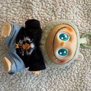 Cute Green labubu Doll with Blue Eyes